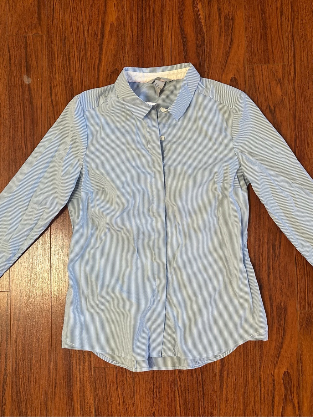 H&M Light Blue Pinstripe Button-Down Shirt